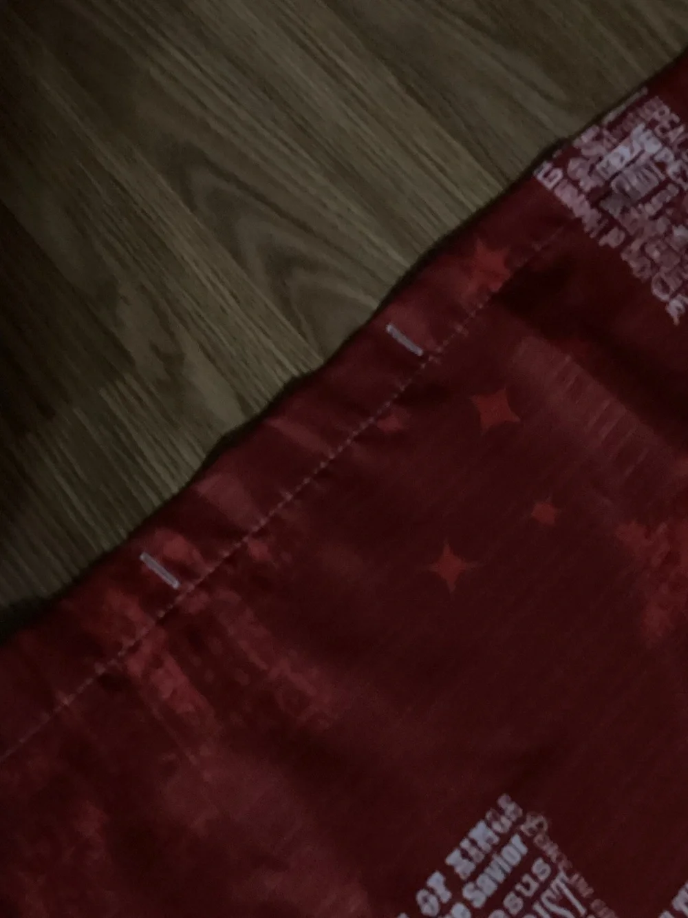 Red Christmas Holiday Cross Print shower curtain